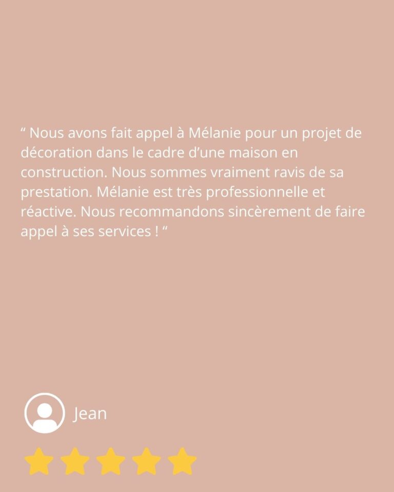 avis client pour la prestation de conception complète de Mélanie Bourt